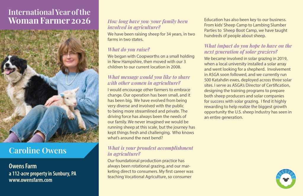 ASGA WomenFarmer profile Caroline